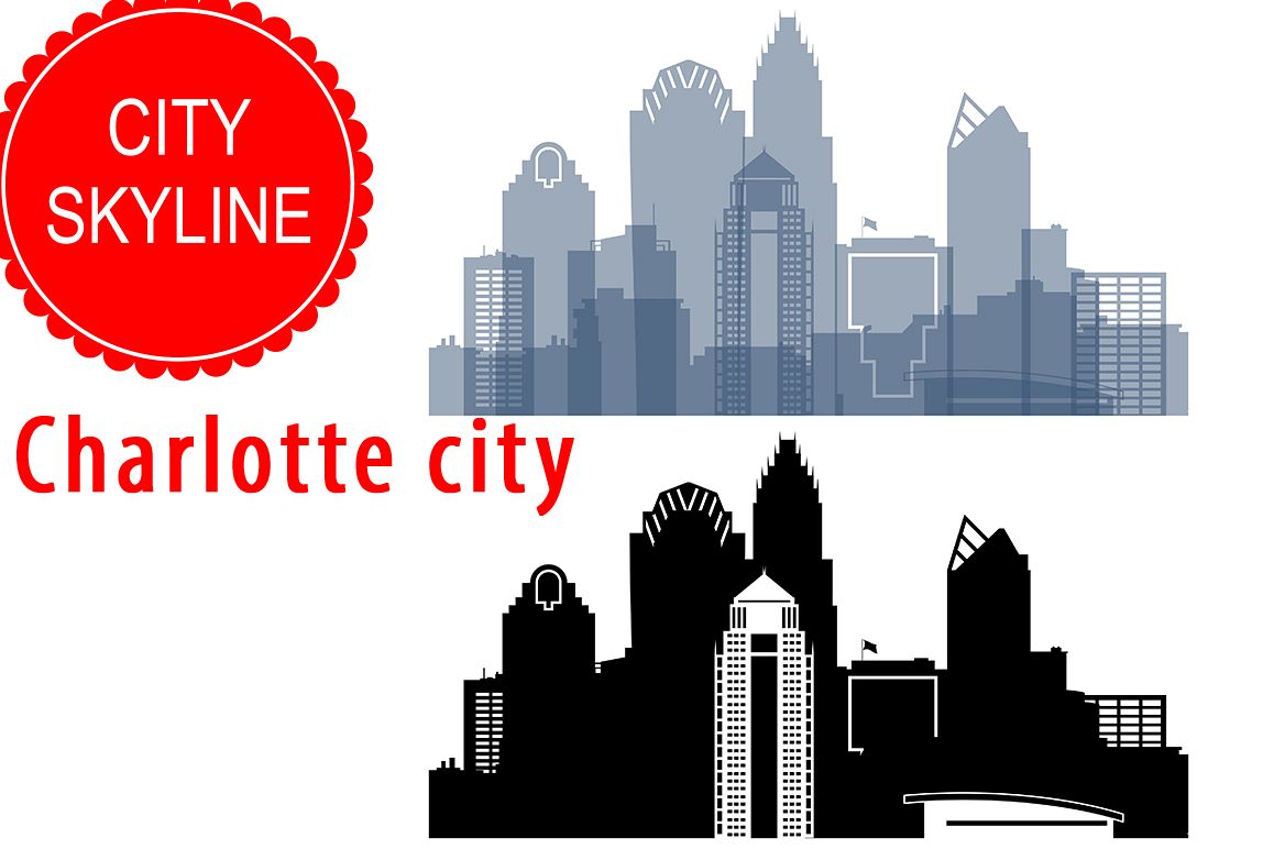 1158x772 Charlotte Vector, North Carolina Skyline Usa City, Png