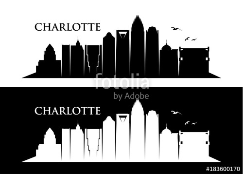 500x357 Charlotte Skyline, North Carolina Stock Image And Royalty Free