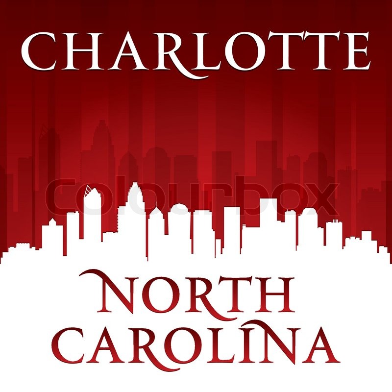 800x800 Charlotte North Carolina City Skyline Stock Vector Colourbox