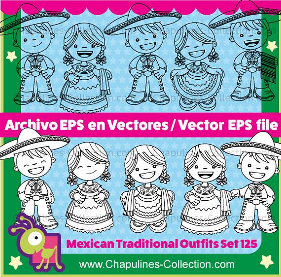 570x563 Vector Mexicanos China Poblana And Charro, Vectors, Mexican