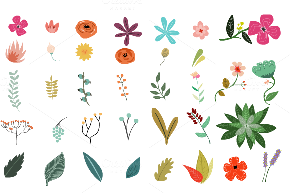 580x386 Vintage Vector Flowers