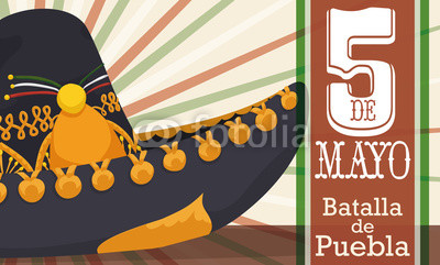 400x241 Close Up View Of Charro Hat For Cinco De Mayo, Vector Illustration
