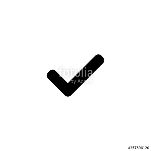 500x500 Checkmark Glyph Icon Vector Stock Image And Royalty Free Vector
