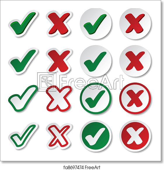 561x581 Free Art Print Of Vector Checkmark Stickers Freeart