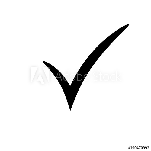 500x500 Check Mark Icon Vector Checkmark Button Tick Symbol