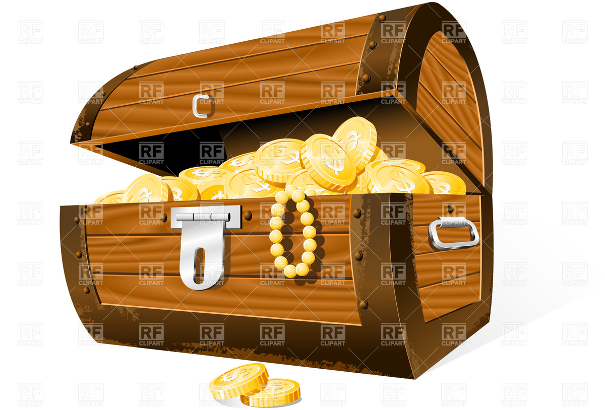 1200x814 Opened Treasure Chest Vector Image Of Objects Good