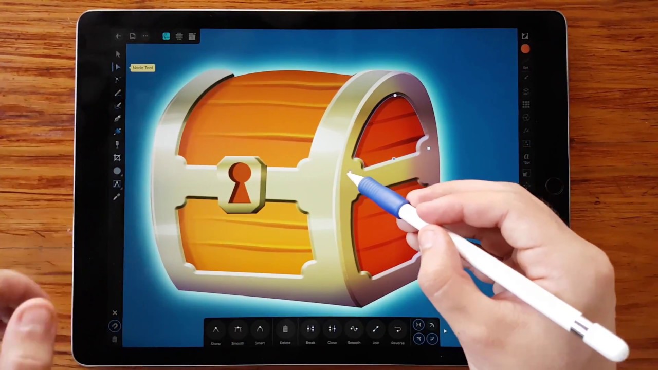 1280x720 Treasure Chest Game Vector Art Using Affinity Design Ipad Pro