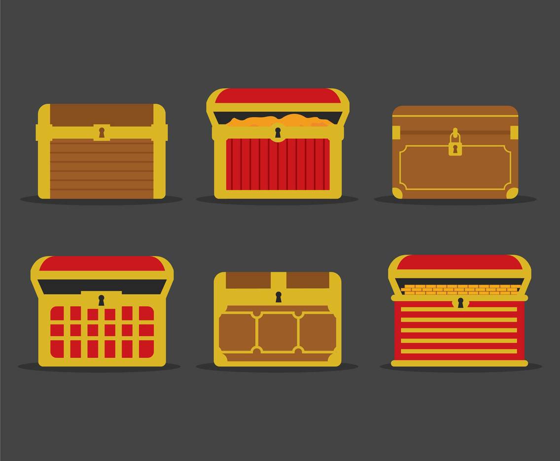 1136x936 Flat Treasure Chest Illustration Vectors Vector Art Graphics