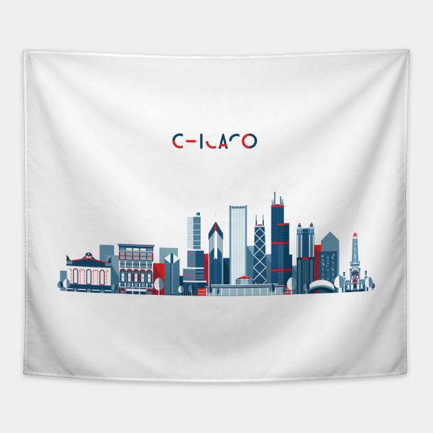 630x630 Trendy Chicago Skyline Vector