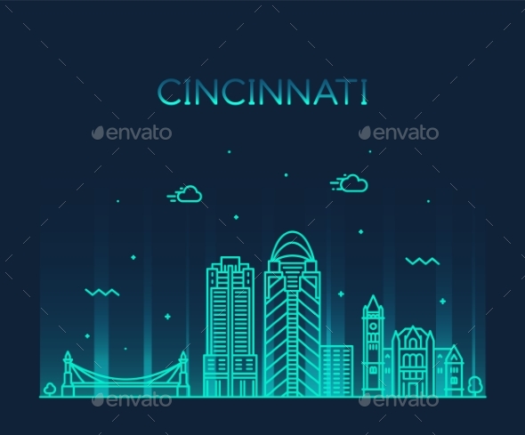 590x489 Cincinnati Vectors From Graphicriver