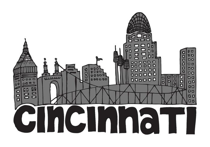 700x490 Free Cincinnati Skyline Vector