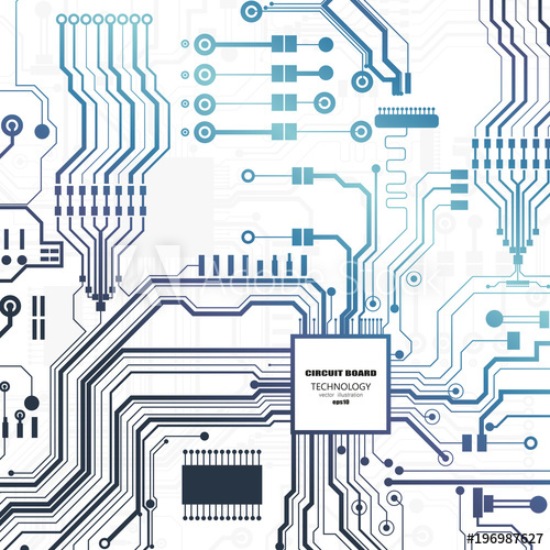 Vector Circuit Board Illustration Abstract Technology 500x500 Vector Circuit Board Illustration Abstract Technology
