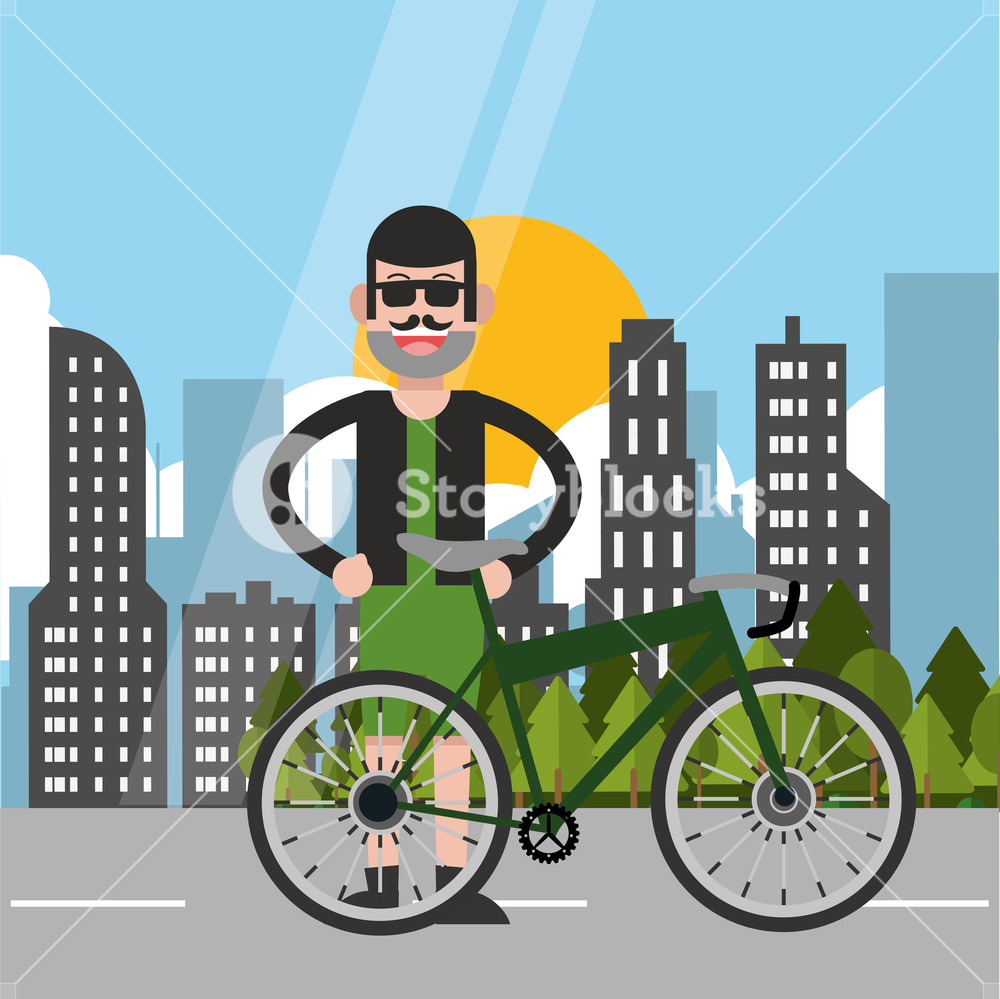 1000x999 Man Riding Bike Icon Healthy Lifestyle Racing Ride And Sport