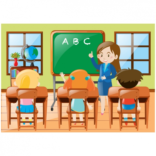 626x626 Kids In Class Background Vector Free Download