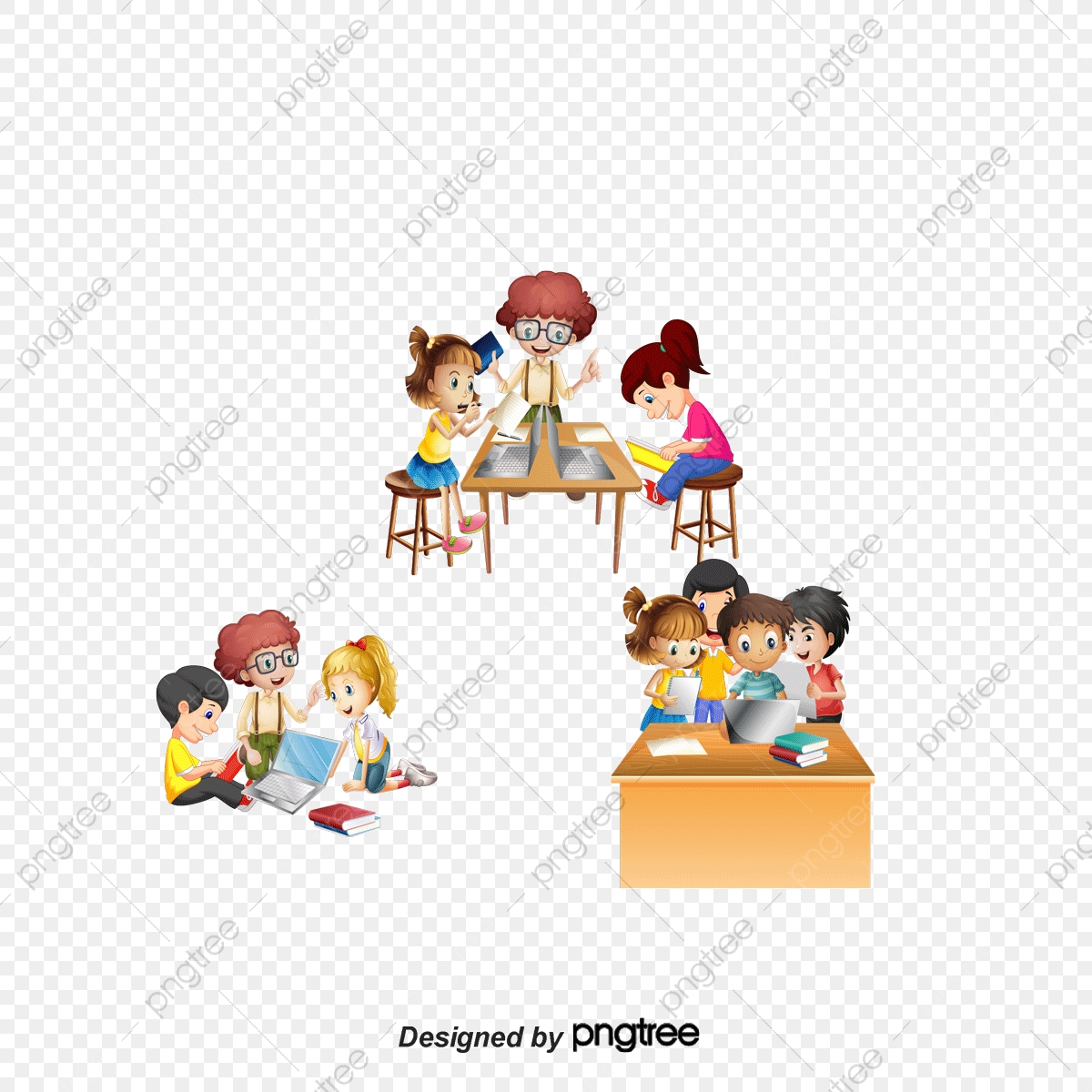 1200x1200 Vector Students On The Computer Class, Computer Clipart, Computer