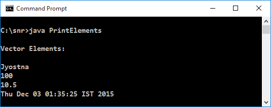 535x212 Vector Class Java