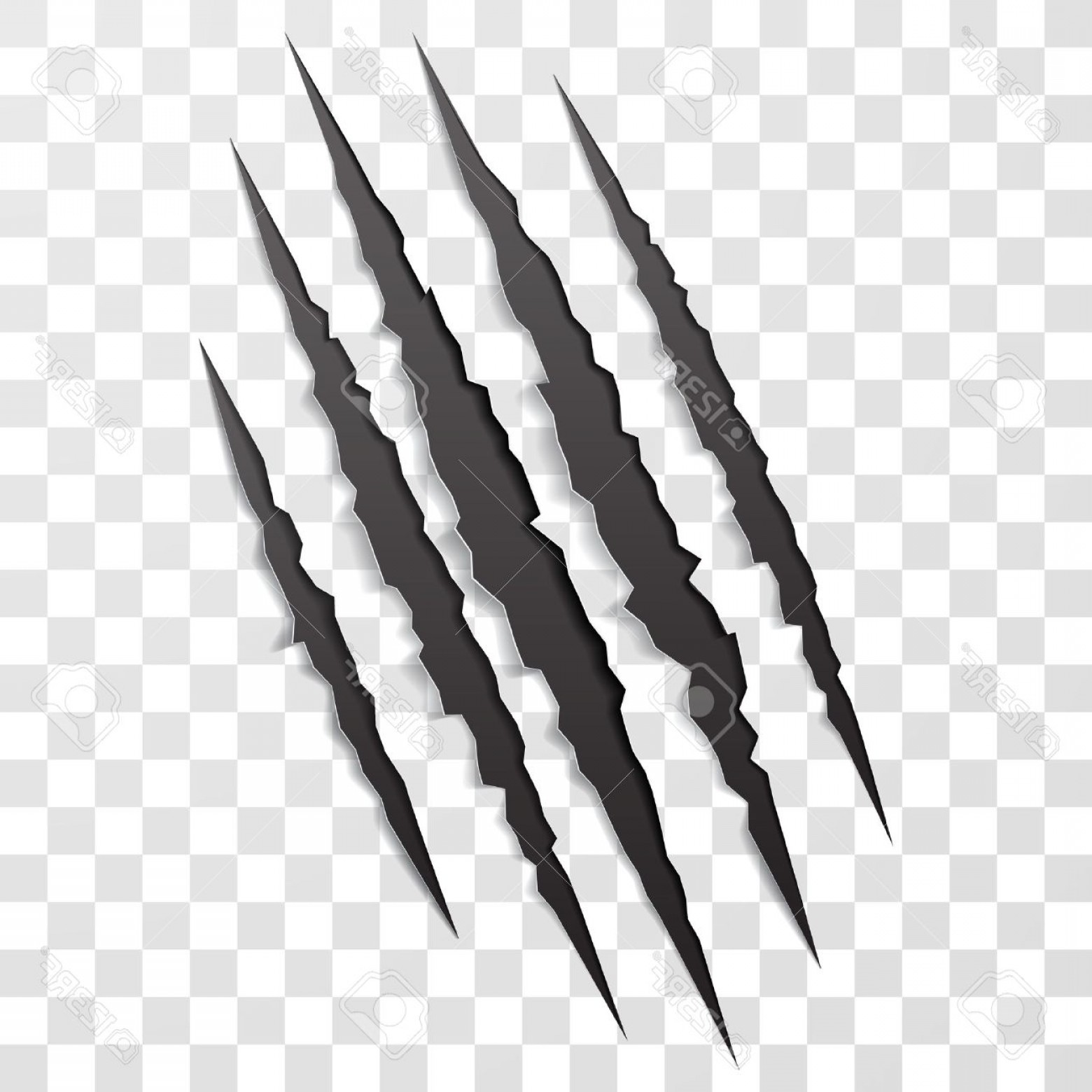 1560x1560 Photostock Vector Claw Scratch Mark Vector Sharp Torn Scrape Trace
