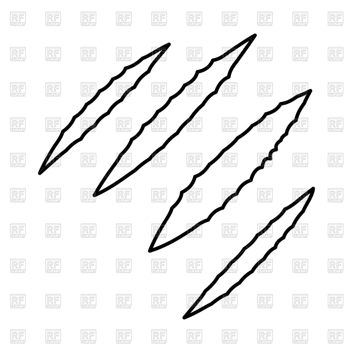 1200x1200 Trail Of Claws On White Background