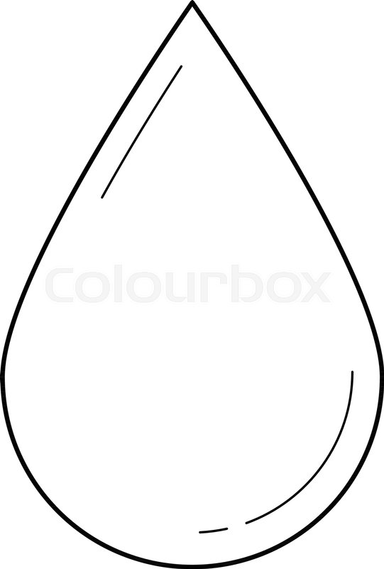 541x800 Water Drop Vector Line Icon Isolated Stock Vector Colourbox