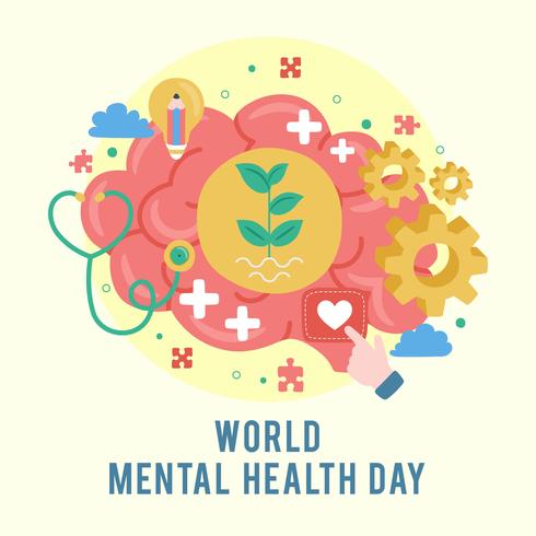490x490 World Mental Health Day Poster Mental Growth Clear Your Mind