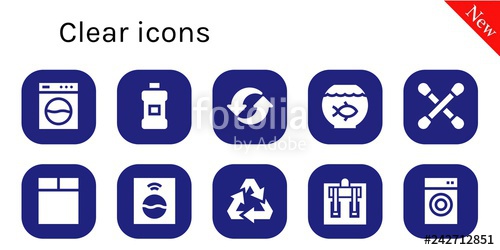 500x250 Clear Icon Set Stock Image And Royalty Free Vector