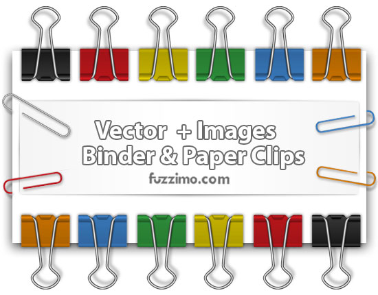 550x430 Free Vector Binder Paper Clips + Images Fuzzimo