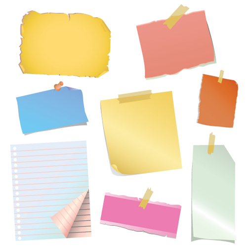 500x500 Multicolor Message Paper And Paper Clip Vector Free Download