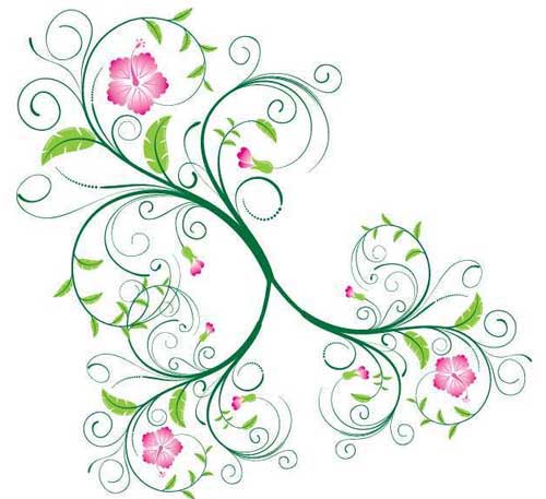 500x457 Swirl Clip Art Free Vector Flowers, Leaves, Foliage