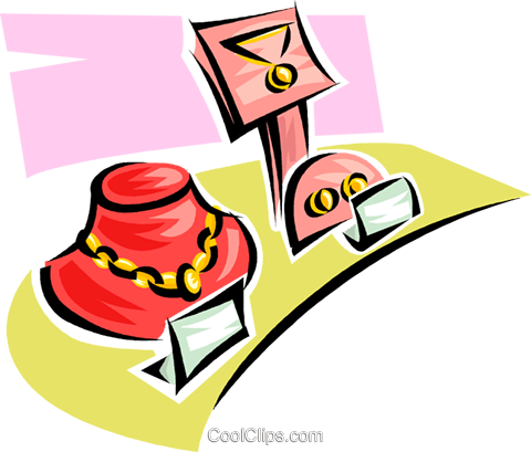 480x409 Jewelry For Sale Royalty Free Vector Clip Art Illustration