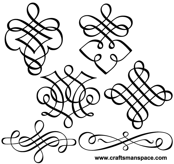 600x566 Decorative Flourishes Free Vector Clip Art
