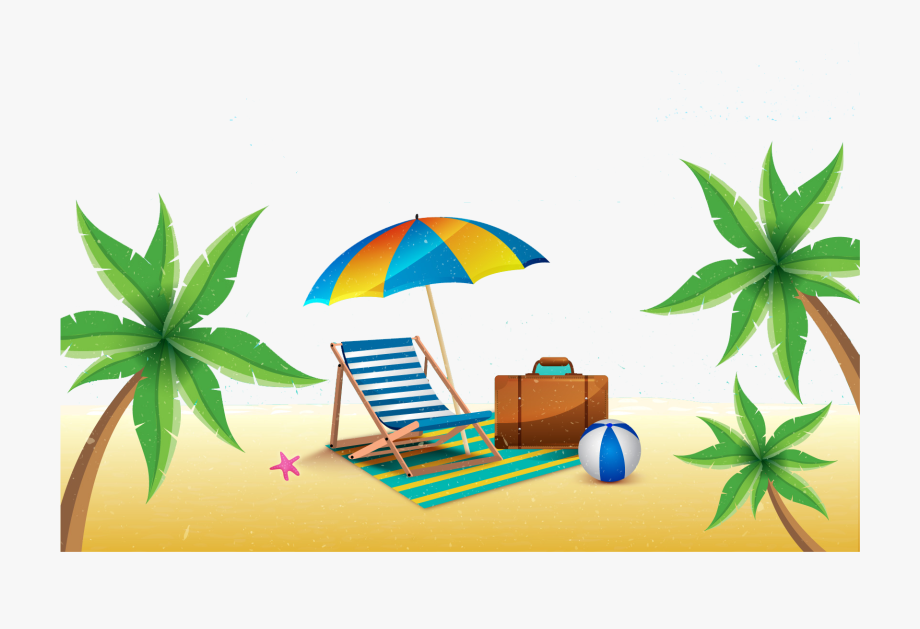 920x629 Beach Image Vector Clipart