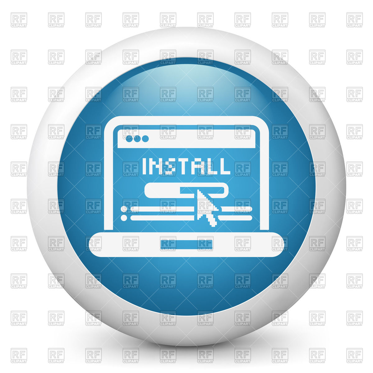 Icon Of Software Installation On Computer Vector Image Of Icons 1200x1200 Icon Of Software Installation On Computer Vector Image Of Icons