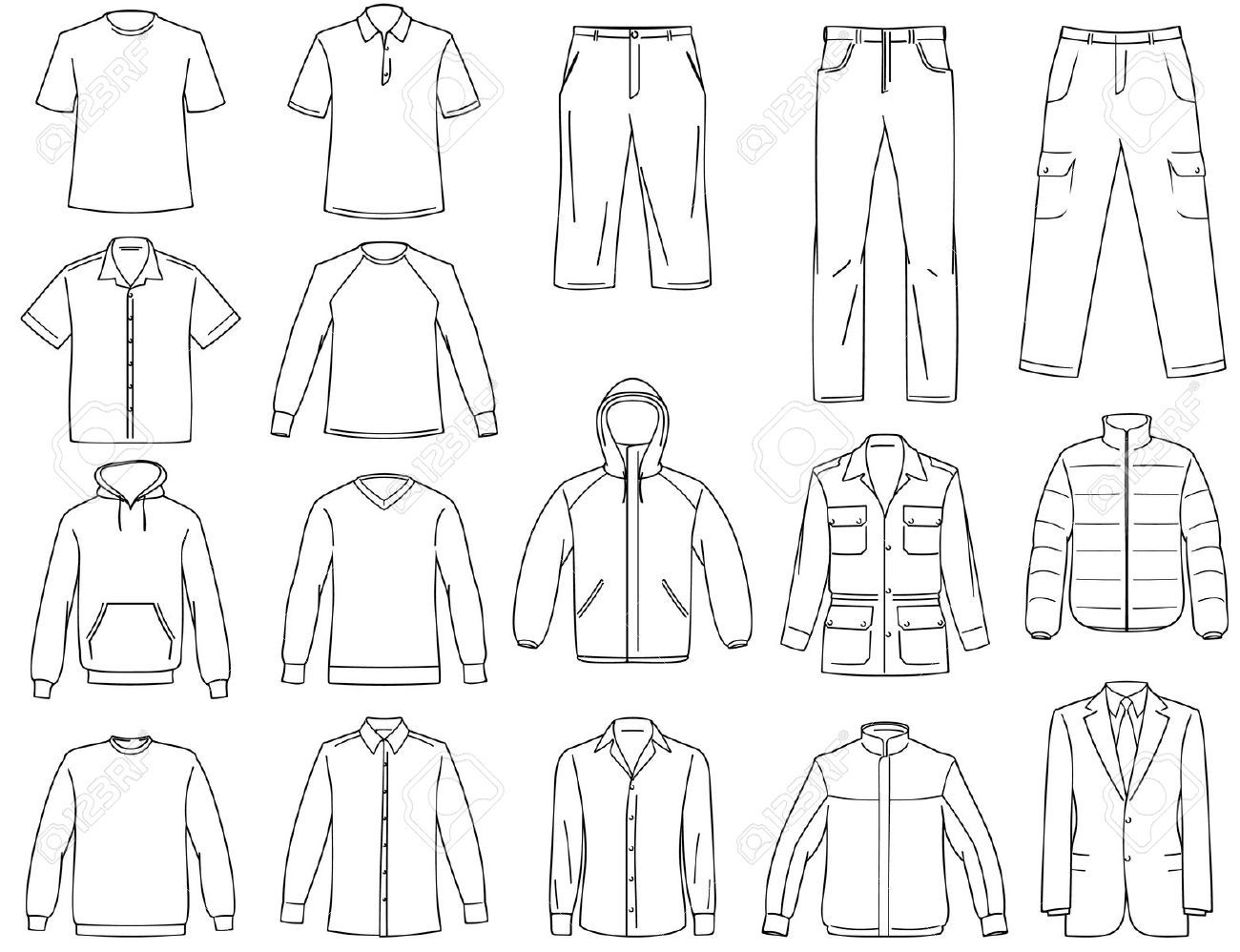 1300x998 Coloring Book Clothing Templates, Clothing