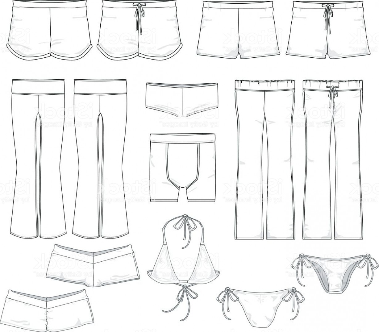 1228x1076 Various Vector Clothing Templates Gm Handandbeak