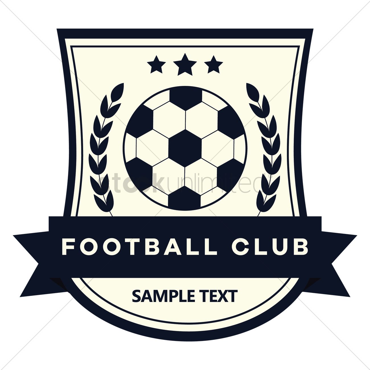1300x1300 Football Club Logo Vector Image