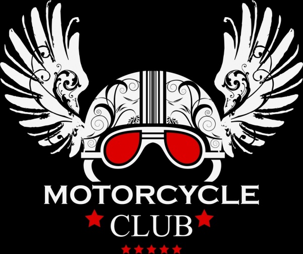 600x503 Motorcycle Club Logo Classical Ornament Helmet Wings Icons Free
