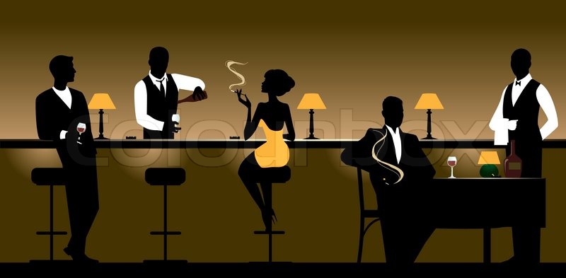 800x393 Night Club Restaurant Stock Vector Colourbox