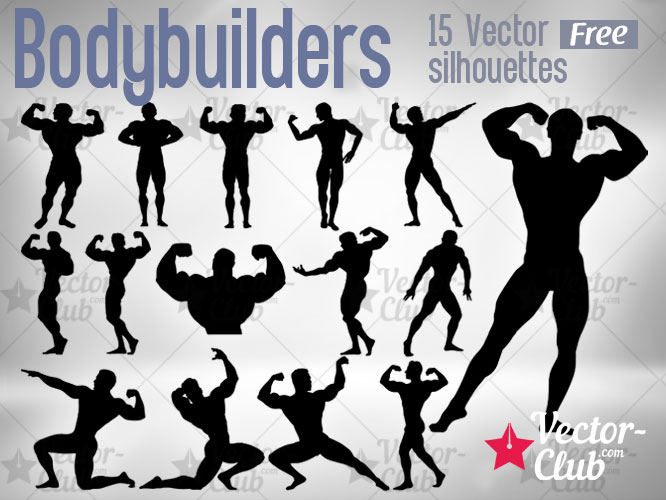 666x500 Bodybuilders Vector Silhouettes Vector