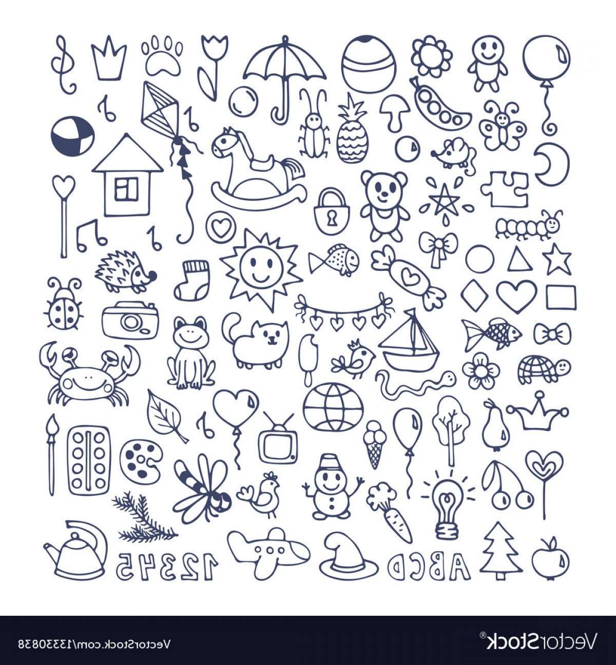 1200x1296 Collection Of Hand Drawn Cute Doodles Doodle Vector Handandbeak