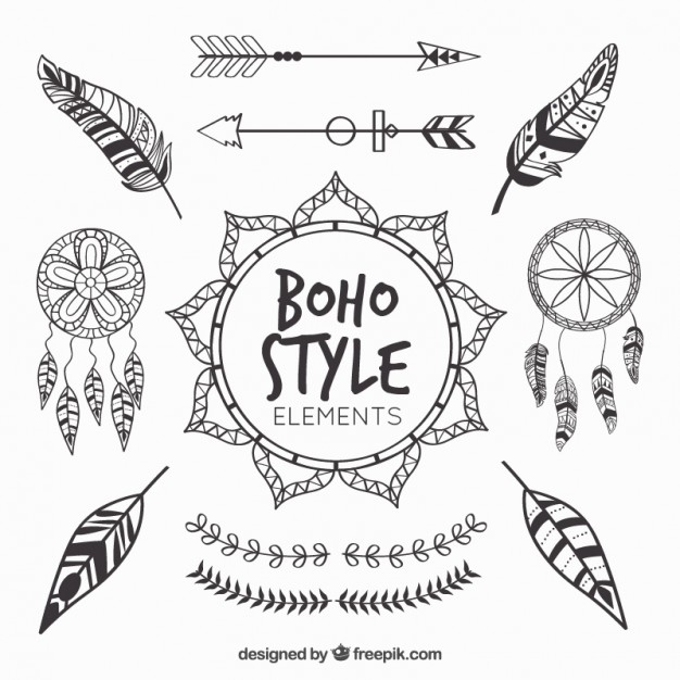626x626 Collection Of Dreamcatchers And Feathers Vector Free Download
