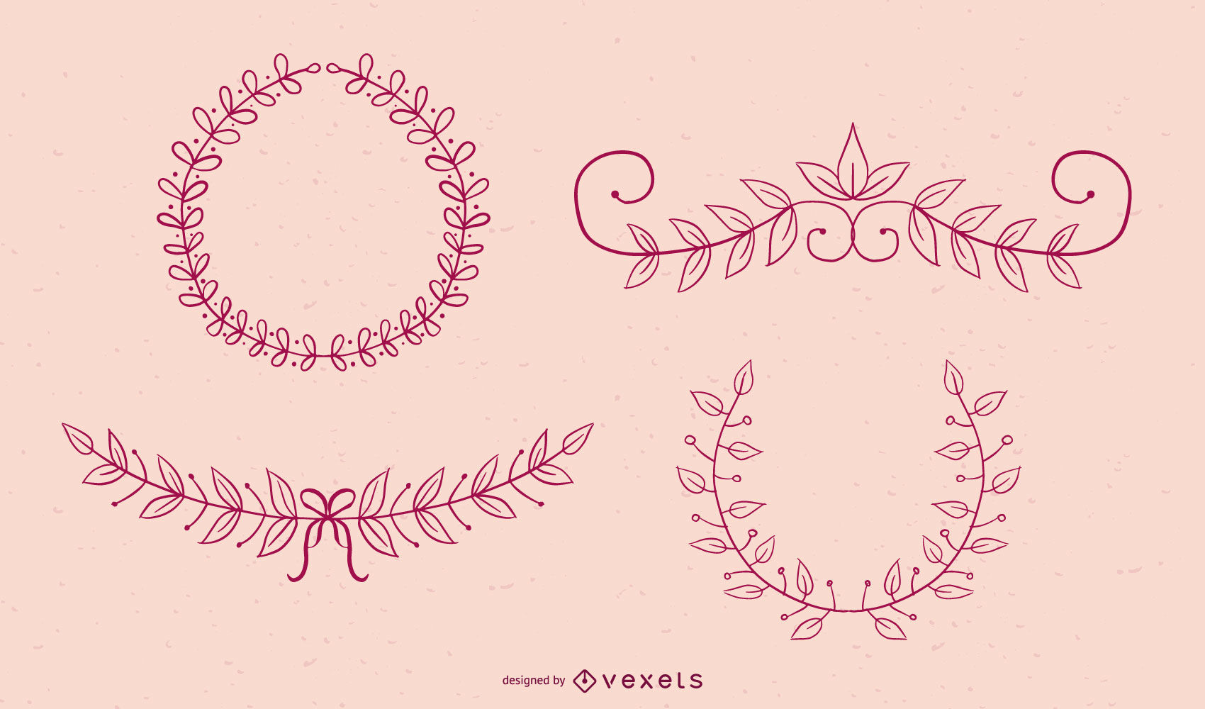1700x1000 Floral Ornaments Vector Collection