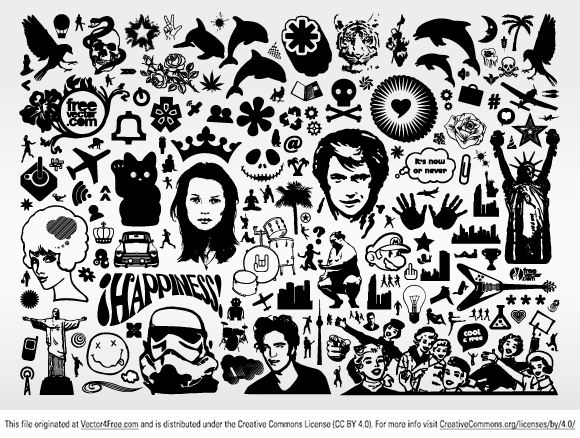 580x438 Free Silhouettes Vector Collection Files, Vectors Graphics