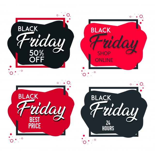640x640 Black Friday Sale Tags Collection Design Elements Vector