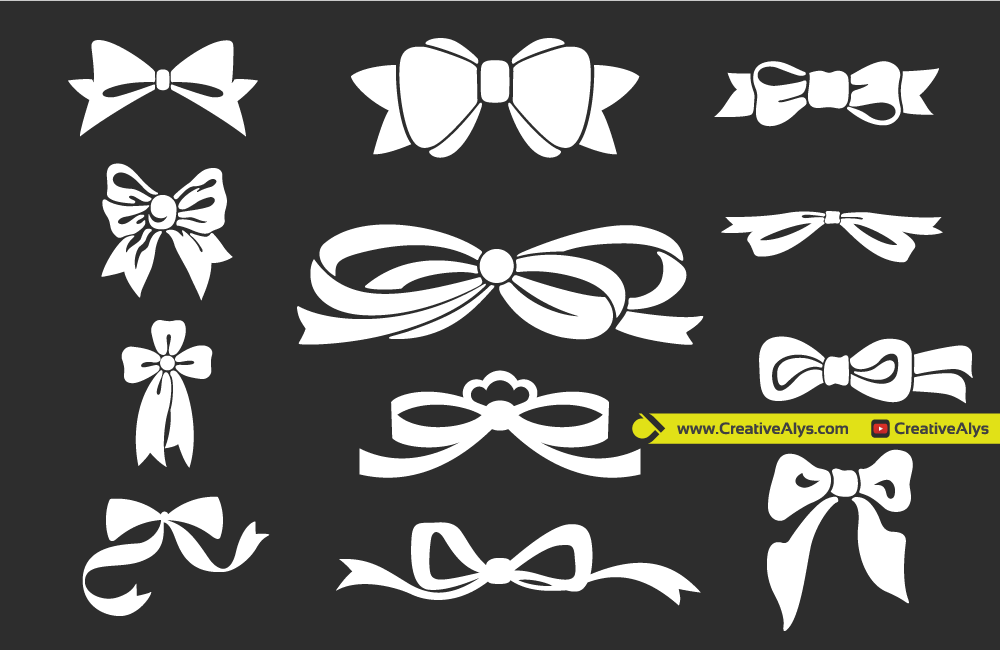 1000x650 Bows Vector Collection Creative Alys