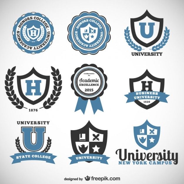 University And College Badges Free Vector Logo Inspiration 626x626 University And College Badges Free Vector Logo Inspiration