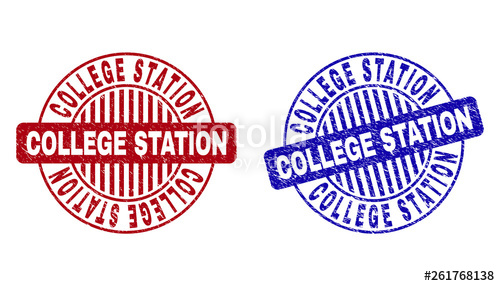 Grunge College Station Round Stamp Seals Isolated On A White 500x286 Grunge College Station Round Stamp Seals Isolated On A White