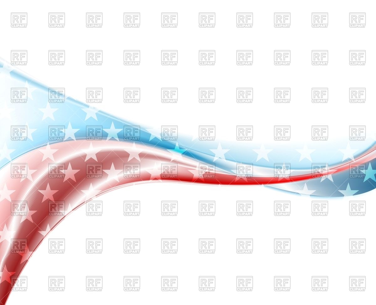 1200x972 Abstract Wavy Usa Flag Colors Background With Stars Vector Image