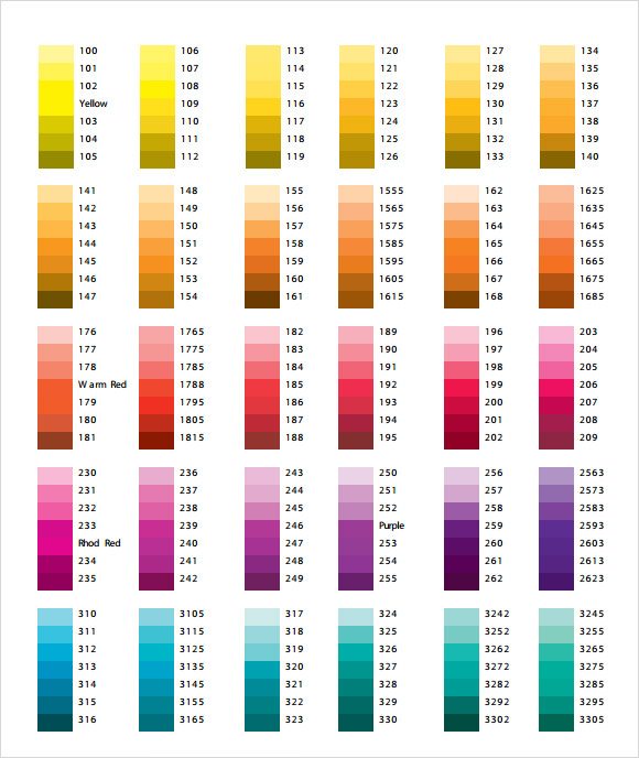 Vector Color Chart At Collection Of Vector Color