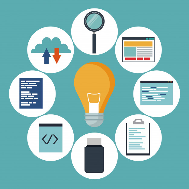 626x626 Color Background Elements Programming Codes Language Vector