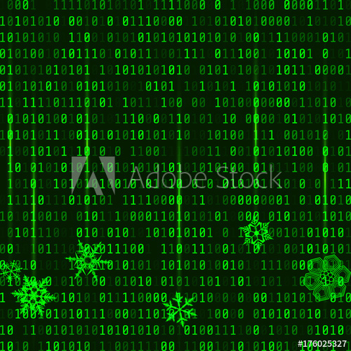 500x500 Green Color Code Streams Glowing On Screen Vector Matrix Style